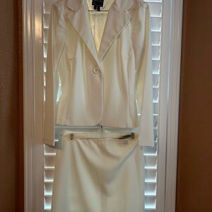 My Michelle Cream Blazer and Skirt Set